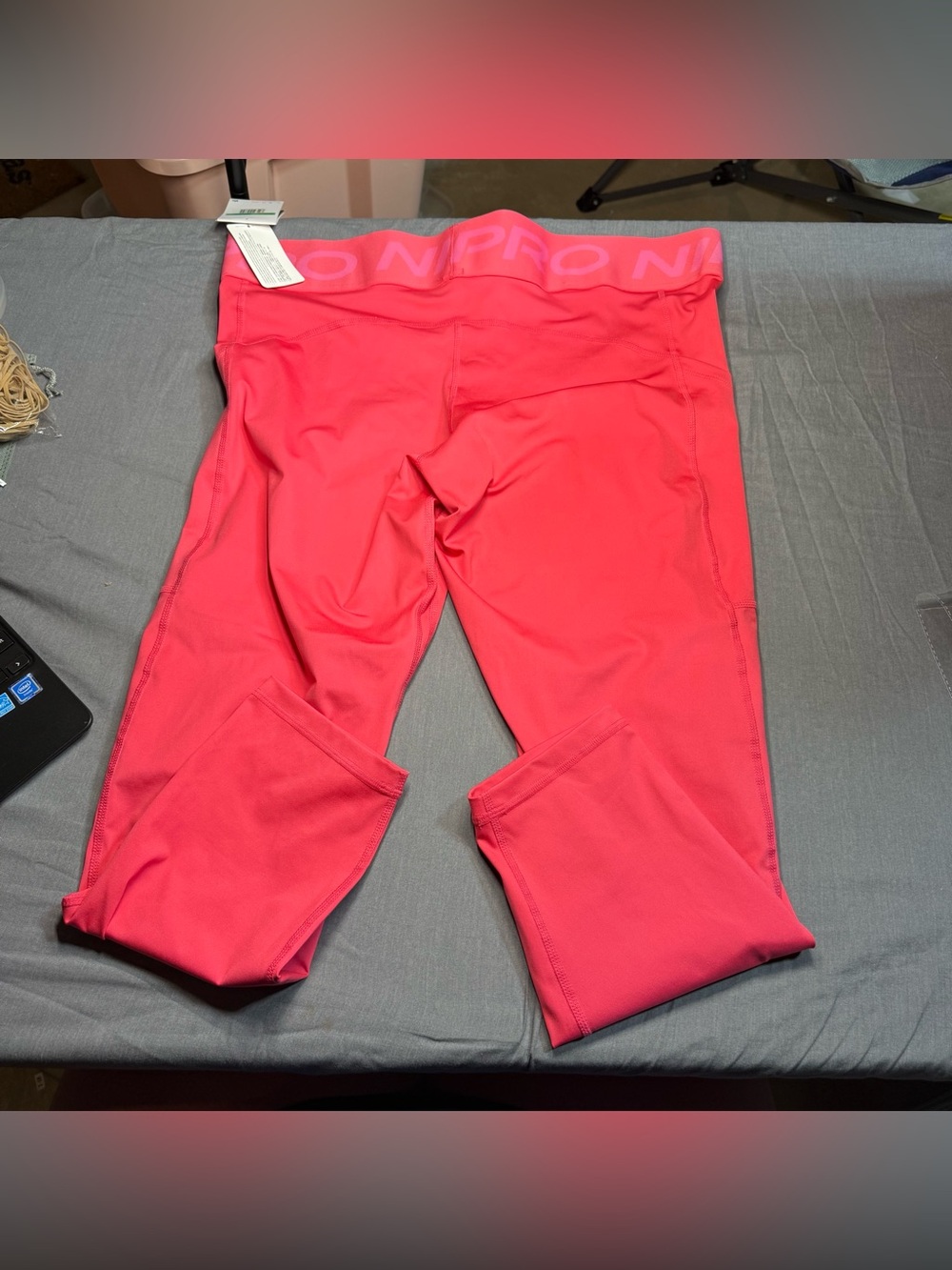 Nike Pro Sculpt Dri Fit High Rise 7/8 Hot Pink Leggings NWT XL - Picture 5 of 7